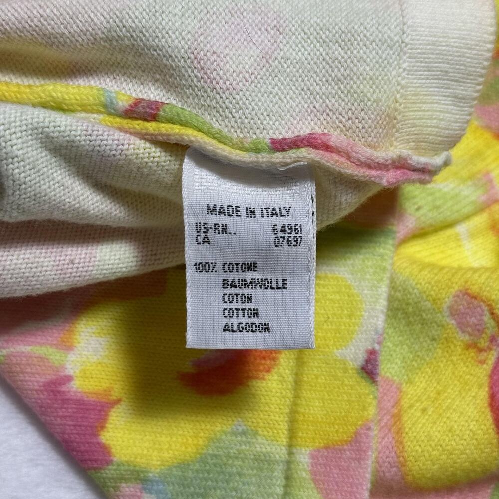 United Colors Of Benetton Cardigan Sweater Womens Small Multicolor Floral Italy - Picture 6 of 8